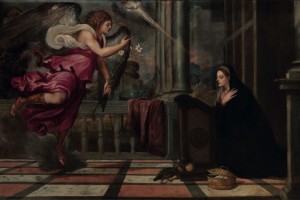 Tiziano, L'Annunciazione , olio su tela (166x266) 1535