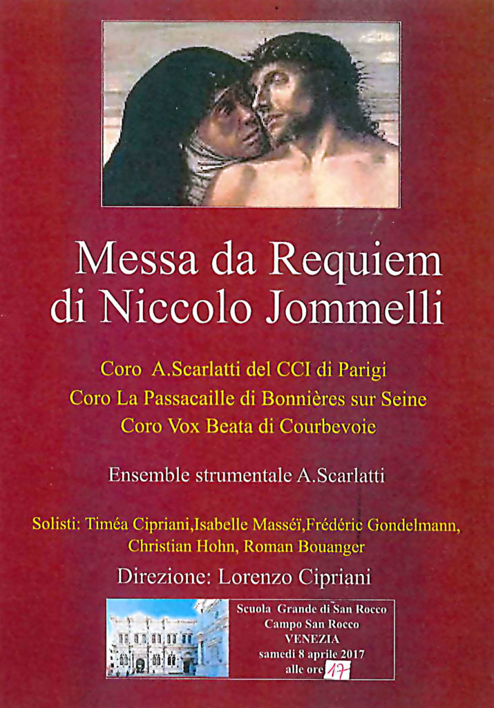 Locandina Messa da Requiem di Niccolo Jommelli